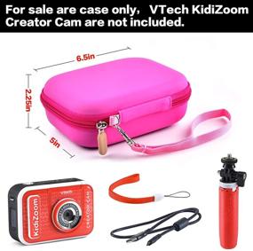 img 1 attached to 📸 Детский футляр для камеры VTech KidiZoom Creator Cam HD Video Camera / KidiZoom Creator Color Camera - органайзер для хранения и переноски, розового цвета (только футляр) подходит для штатива и других аксессуаров