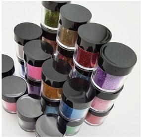 img 2 attached to 💅 XICHEN 24 Color Glitter Powder Dust Nail Art Tips for Jumbo Size Decoration