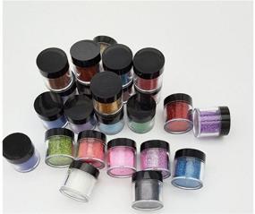 img 1 attached to 💅 XICHEN 24 Color Glitter Powder Dust Nail Art Tips for Jumbo Size Decoration