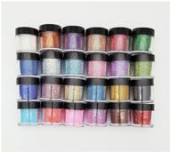 💅 xichen 24 color glitter powder dust nail art tips for jumbo size decoration logo