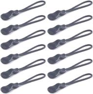 🎒 zicome 12 pack black zipper pulls for backpacks, bags, jackets, and luggage logo