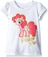 🦄 my little pony mlp pinkie pie toddler girls short-sleeved puff t-shirt logo