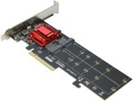 riitop dual nvme pcie adapter | m.2 nvme ssd to pci-e 3.1 x8/x16 card | supports m.2 (m key) nvme ssds 22110/2280/2260/2242/2230 sizes logo