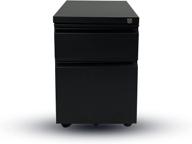 gatfuw 2 drawer mobile vertical file cabinet with lock - under desk mobile filing cabinet for home office with anti-tilt mechanism - fully assembled (black, 2-drawer) - letter/legal size логотип