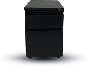 img 4 attached to Gatfuw 2 Drawer Mobile Vertical File Cabinet with Lock - Under Desk Mobile Filing Cabinet for Home Office with Anti-tilt Mechanism - Fully Assembled (Black, 2-Drawer) - Letter/Legal Size