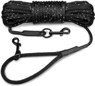 joytale long dog training leash: 15 ft, 33 ft and 50 ft options - tie out rope check cord with padded handle. reflective recall lead for puppy and small dogs. logo