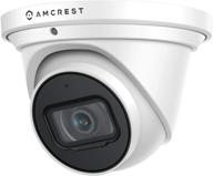 📷 amcrest ultrahd 4k outdoor security camera: 8mp ip turret poe, nightvision, microsd recording (256gb), weatherproof - white logo