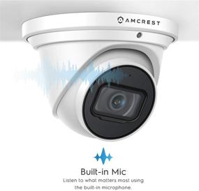 img 1 attached to 📷 Amcrest UltraHD 4K Outdoor Security Camera: 8MP IP Turret PoE, NightVision, MicroSD Recording (256GB), Weatherproof - White