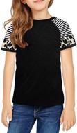 👚 sleeve stripes leopard colorblock girls' clothing and tops: malaven tees & blouses logo