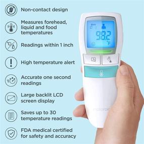 img 3 attached to 🌡️ Motorola Care 3-in-1 Non-Contact Baby Forehead Thermometer - Quick & Accurate Reading, Handheld Clinical Device for Kids & Adults - No Touch, Large Display (White)