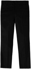 img 1 attached to 👖 Educated Uniforms Boys' Flat-Front School Pants with Double Knee and Adjustable Waistband