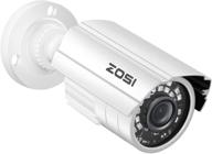 zosi 1080p 2.0mp hd 1920tvl hybrid 4-in-1 tvi/cvi/ahd/960h cvbs cctv security camera indoor outdoor, 🎥 80ft night vision, aluminum metal cam, for 960h, 720p, 1080p, 5mp, 4k analog surveillance dvr (white) logo