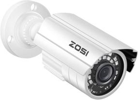 img 4 attached to ZOSI 1080P 2.0MP HD 1920TVL Hybrid 4-in-1 TVI/CVI/AHD/960H CVBS CCTV Security Camera Indoor Outdoor, 🎥 80ft Night Vision, Aluminum Metal Cam, For 960H, 720P, 1080P, 5MP, 4K Analog Surveillance DVR (White)