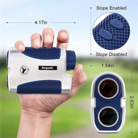 img 1 attached to Anyork Golf Rangefinder 1500yards: Accurate 6X Laser Range Finder with 🏌️ Slope On/Off, Flag-Lock Tech, Vibration & Continuous Scan Support - Includes Battery