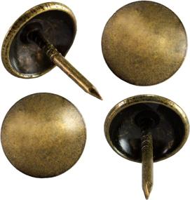 img 3 attached to 🔨 500 PCS Antique Brass Finish Upholstery Tacks, Furniture Nails, French Natural Thumb Tack Push Pin, 7/16" Head Dia [Antique Brass, French Natural] - Premium Quality Upholstery Tacks for Furniture, Decorative Antique Brass Finish, Available in French Natural - DX0511AB500