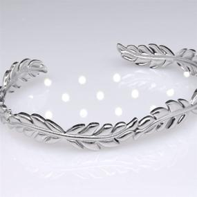 img 2 attached to Stainless Adjustable Bangle Bracelet Silver