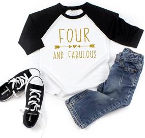 img 3 attached to 🎉 Fabulous Girls' Clothing: Celebrate Your Girl's Fourth Birthday in Style with this Stunning Shirt