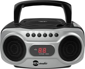 img 3 attached to HDi Audio Sport Portable Stereo CD Boombox CD-518: AM/FM Radio, Aux Line-in, Black/Silver, Portable CD Player with Powerful Sound