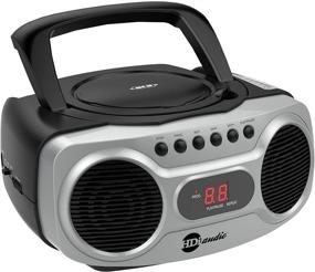 img 4 attached to HDi Audio Sport Portable Stereo CD Boombox CD-518: AM/FM Radio, Aux Line-in, Black/Silver, Portable CD Player with Powerful Sound