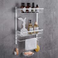 🚿 hoomtaook drill-free bath shower caddy: adhesive wall mounted organizer for kitchen and bathroom storage - no drilling required! logo