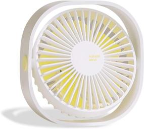 img 4 attached to Stay Cool Anywhere with MATEPROX Mini USB Desk Fan - Snow Series [White]