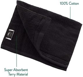 img 1 attached to Cotton Fingertip Towels Black Extra Absorbent
