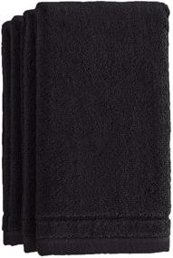 img 4 attached to Cotton Fingertip Towels Black Extra Absorbent