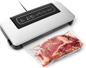 img 3 attached to Kitchen Geeks Vacuum Sealer Machine: Easy-to-Use Automatic Air Sealing System for Dry and Moist Food – Compact Design, LED Indicator Lights, Simple Cleaning