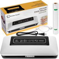 kitchen geeks vacuum sealer machine: easy-to-use automatic air sealing system for dry and moist food – compact design, led indicator lights, simple cleaning логотип