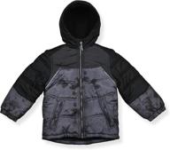 🧥 graphite arctic quest hooded puffer boys' jackets & coats - top clothing choice logo