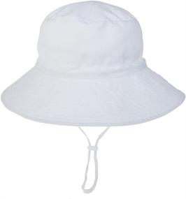 img 2 attached to 👒 Protective UPF 50+ Sun Hat with Adjustable Chin-Strap for Baby Boys and Girls - Ideal for Summer Beach, Safari and Fishing Adventures