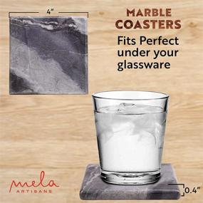 img 1 attached to 🍸 Exquisite Marble Coasters Drinks Set for Elegant Home Decor