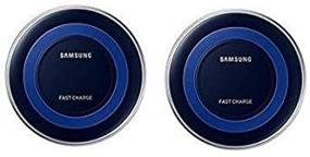 img 3 attached to 📱 Samsung Qi Certified Fast Charge Wireless Charger Pad (with Wall Charger) - Universally Compatible with All Qi Enabled Phones (2 PACK), Black/Blue