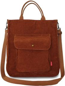 img 4 attached to 👜 Casual LSXCSM Corduroy Shoulder Handbag: Stylish Crossbody for Women with Matching Wallet