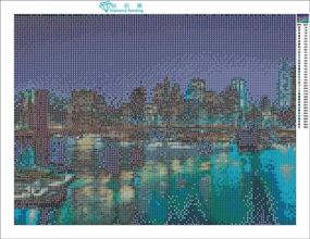 img 3 attached to Diamond Embroidery New York Skyline DIY Diamond Painting Kit - Round Drill Rhinestone Pasted Full Crafts, 11.8 x 15.8 Inch