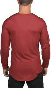 img 1 attached to Ultimate Comfort & Style: Athlemon Hipster Longline Crewneck Streetwear for Men
