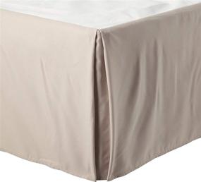 img 1 attached to Chezmoi Collection Mocha King Comforter Set: 8-Piece Pleated Hem Solid Color Bed-in-a-Bag