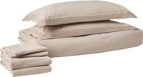 img 4 attached to Chezmoi Collection Mocha King Comforter Set: 8-Piece Pleated Hem Solid Color Bed-in-a-Bag