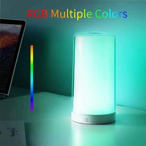 img 1 attached to 💡 SIMEEGO Table Lamp: Touch-Sensitive Dimmable Warm White Night Light with RGB Color Mode and LED Touch Control - Perfect for Living Room and Bedroom