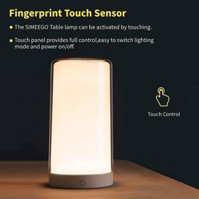 img 2 attached to 💡 SIMEEGO Table Lamp: Touch-Sensitive Dimmable Warm White Night Light with RGB Color Mode and LED Touch Control - Perfect for Living Room and Bedroom