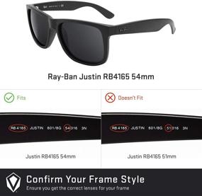 img 1 attached to 🔆 Повысьте свой стиль Ray Ban с помощью заменяемых зеркальных линз Revant Polarized MirrorShield