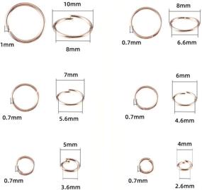 img 3 attached to PH PandaHall 1250pcs Rose Gold Iron Jump Rings in 6 Sizes - Jump Lock Rings, O Rings, Connectors Included with Open Tool - Ideal for Jewelry Making Supplies and Necklace Repair (4mm, 5mm, 6mm, 7mm, 8mm, 10mm)