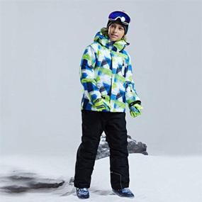 img 3 attached to Ultimate Protection: Stylish Waterproof Windproof Boys' Jacket & Pant Set from Jackets & Coats