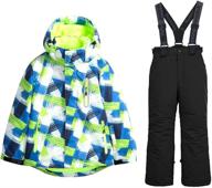 ultimate protection: stylish waterproof windproof boys' jacket & pant set from jackets & coats logo