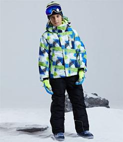 img 2 attached to Ultimate Protection: Stylish Waterproof Windproof Boys' Jacket & Pant Set from Jackets & Coats