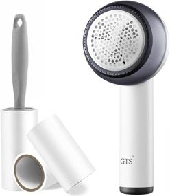 img 4 attached to Rechargeable Fabric Shaver and Lint Remover for Clothes and Furniture - Includes 3 Lint Rollers - Works Brilliantly on Pet Hair