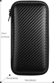 img 2 attached to iMangoo Shockproof Carrying Case - Protective EVA Case for Travel, 12000mAh Power Bank Storage Pouch, USB Cable, Earbuds Organizer, with Smooth Coating, Impact Resistant, Zipper Wallet Fiber in Black
