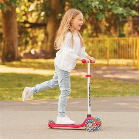 img 1 attached to 🛴 Globber - 3 Wheel Scooter for Kids, Ages 3+, Adjustable Height Kick Scooter with Lights and Patented Steering Lock, Easy-to-Learn Steer, Reinforced Body, Supports Up to 110lbs