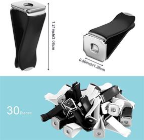 img 3 attached to 🌬️ Black and White 30-Piece Square Head Car Air Vent Clips for Auto Air Conditioning, Outlet Perfume Decoration and Decorative Air Freshener in Car Vent