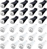 🌬️ black and white 30-piece square head car air vent clips for auto air conditioning, outlet perfume decoration and decorative air freshener in car vent logo